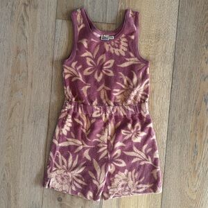 Faherty Toddler Girl Terrycloth Hawaiian Romper EUC